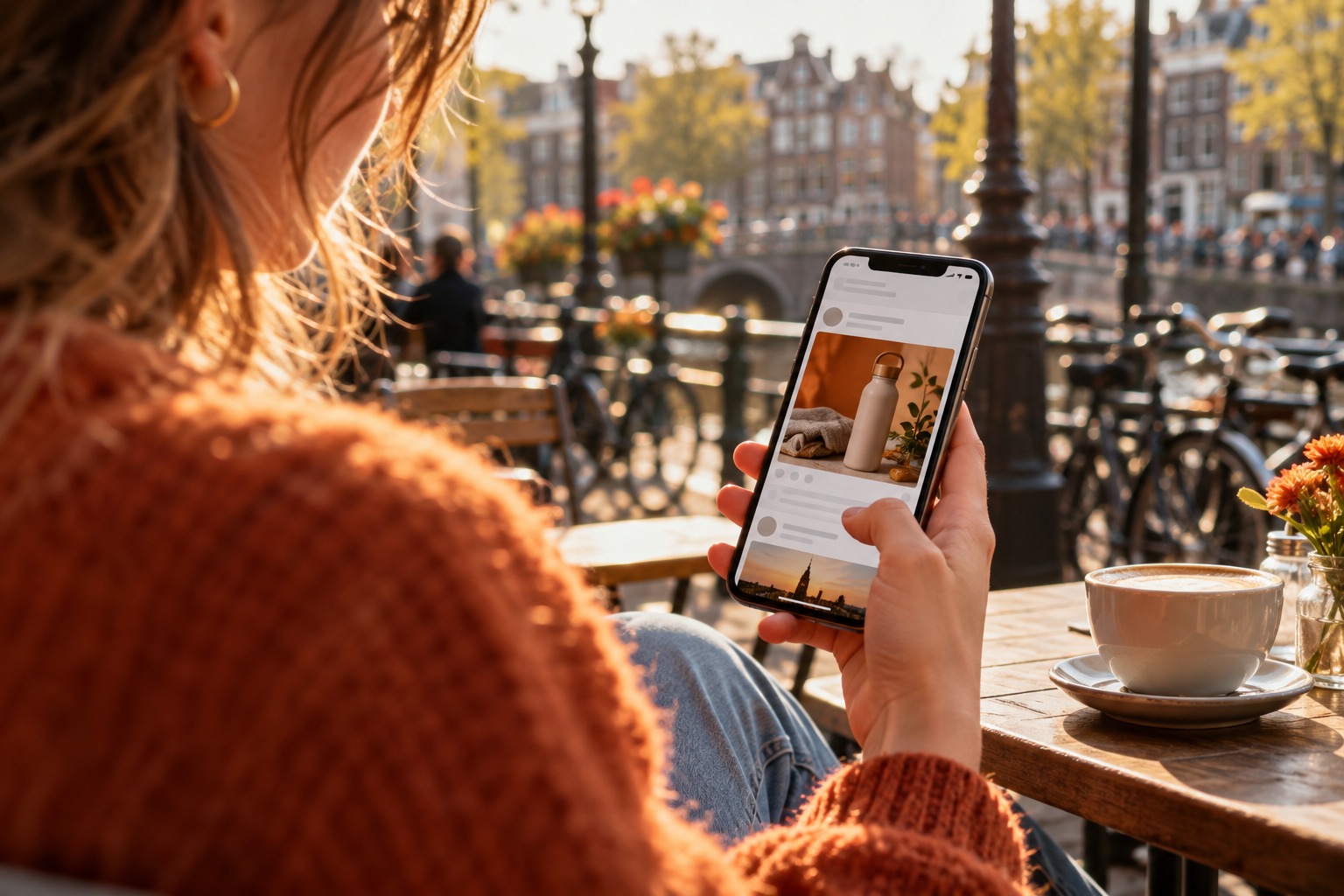 Laptop met een bezoekersteller die laat zien hoeveel mensen er op dit moment op de website zijn