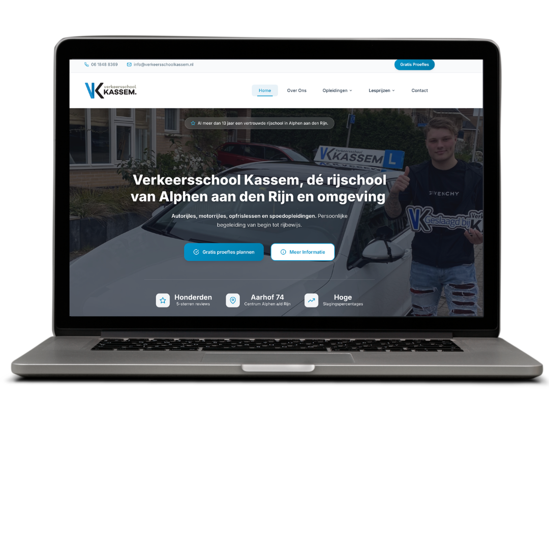 Screenshot van Verkeersschool Kassem